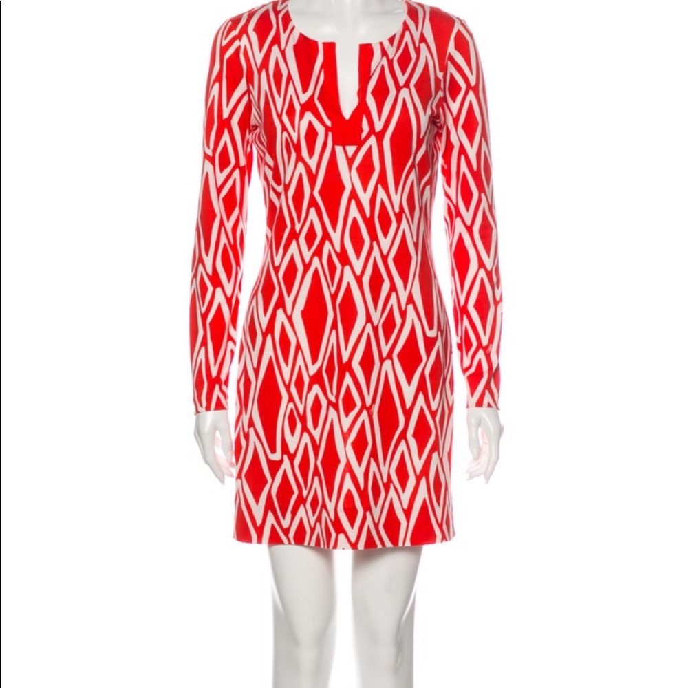 Diane von Furstenberg - Vneck- mini dress - size 4